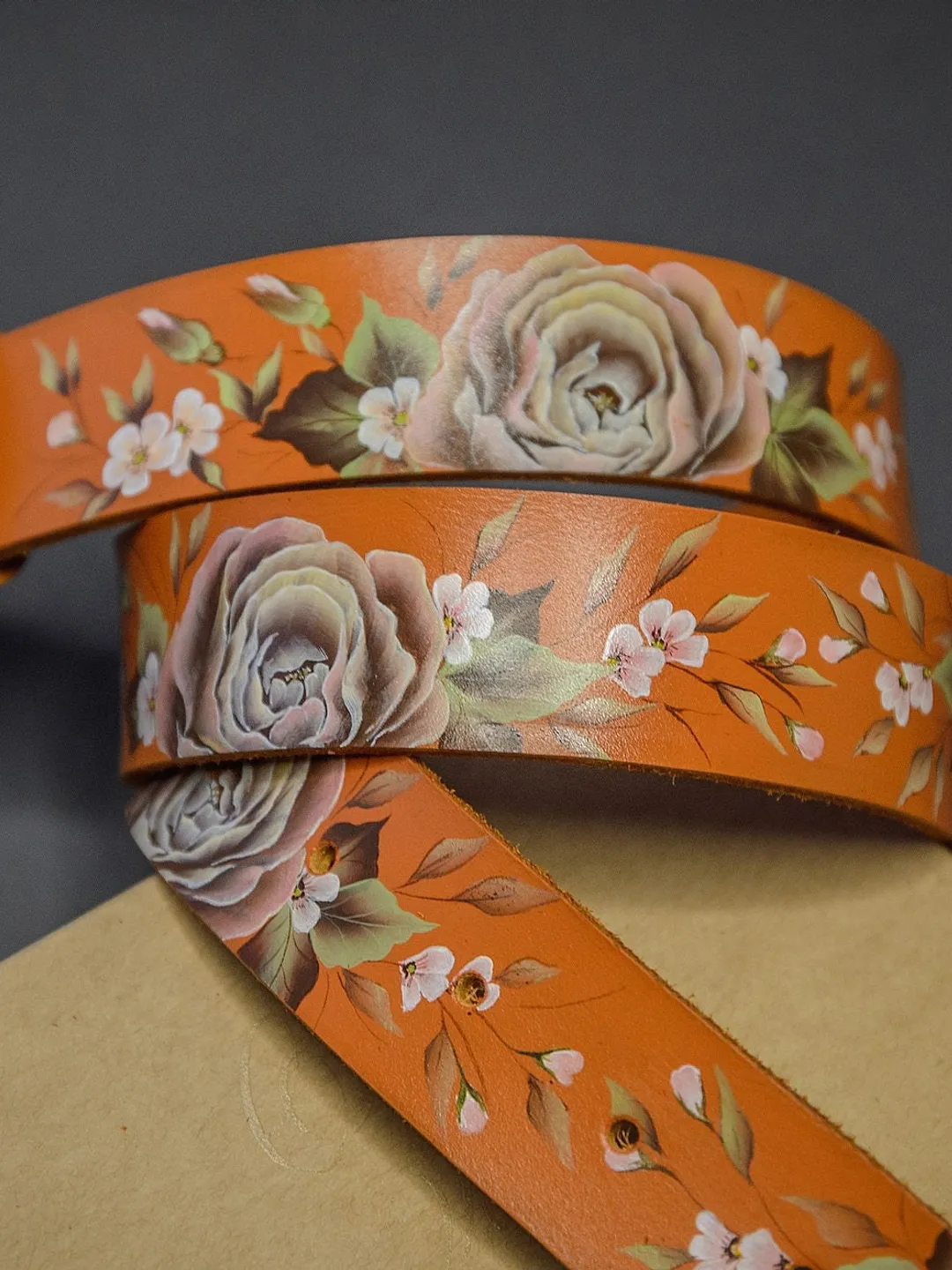 Ginger leather belt for women Custom leather belt Genuine leather belt Leather gift for her Gift baskets for women Mothers day diy gift