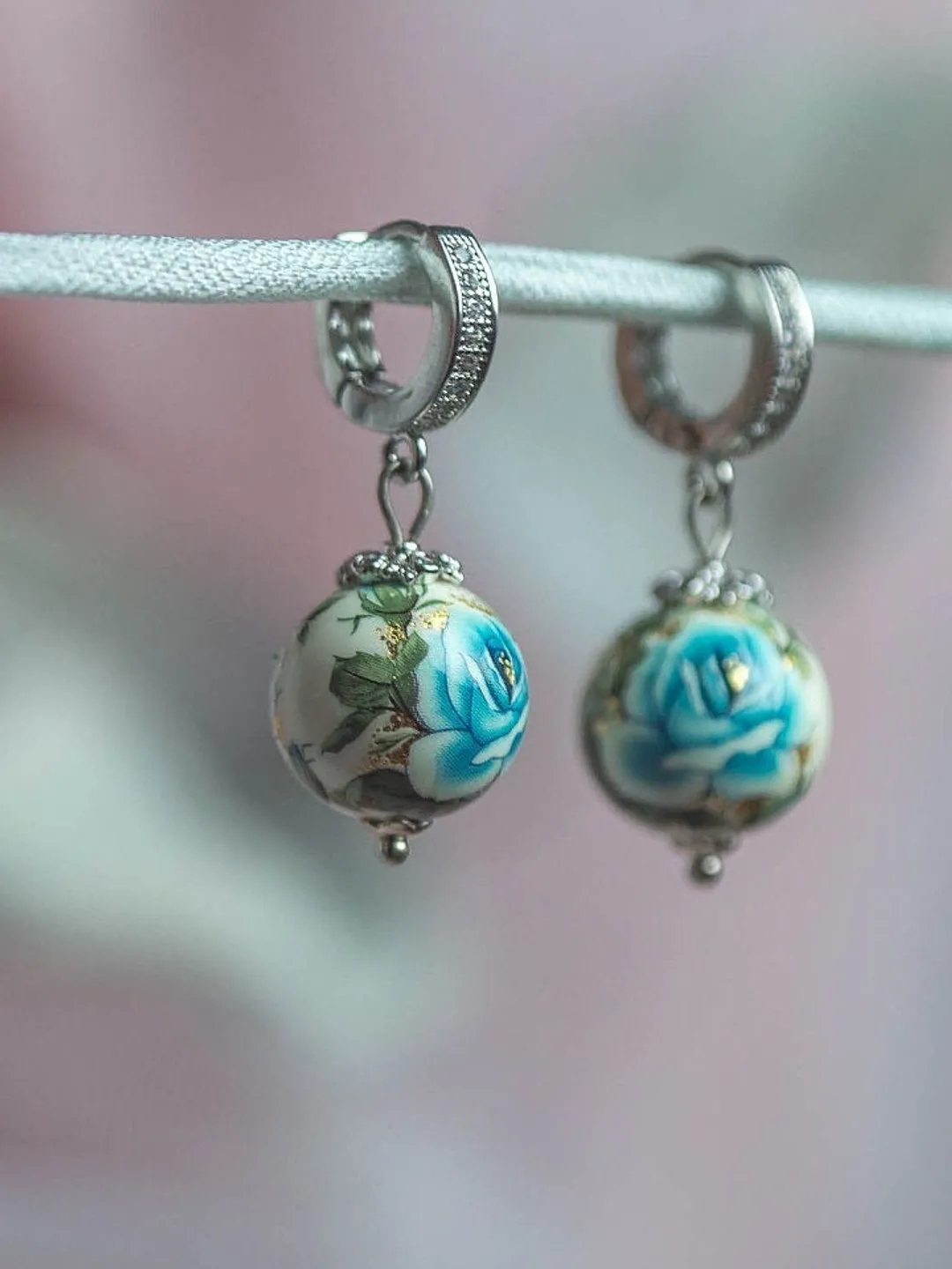 Small silver hoop earrings, hypoallergenic earrings, cool earrings, flower earrings, christmas earrings, christmas gift basket, gift for her