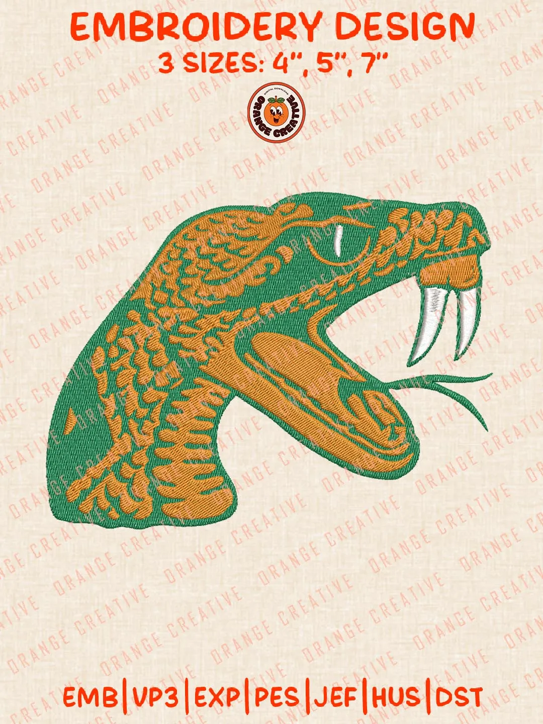 Rusty Rattler Logo Design Florida A&M Rattlers Mascot Logo Machine Embroidery Design, NCAA ...