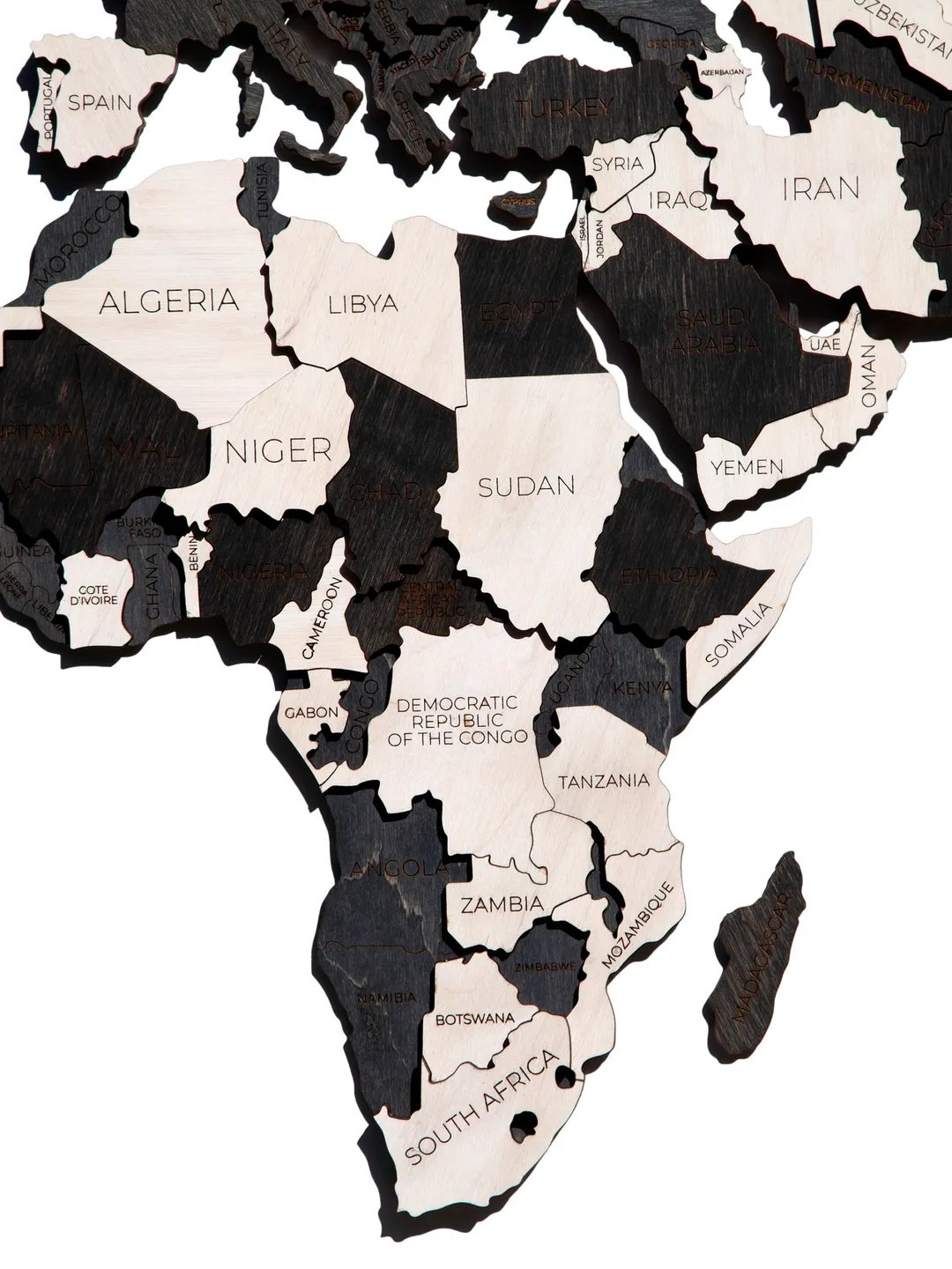 Wood World Map Wall 5th Anniversary Gift Rustic Home World Map Wooden Push Pin Map Wood map of the world Wall Art Wall Art Decor 3d map