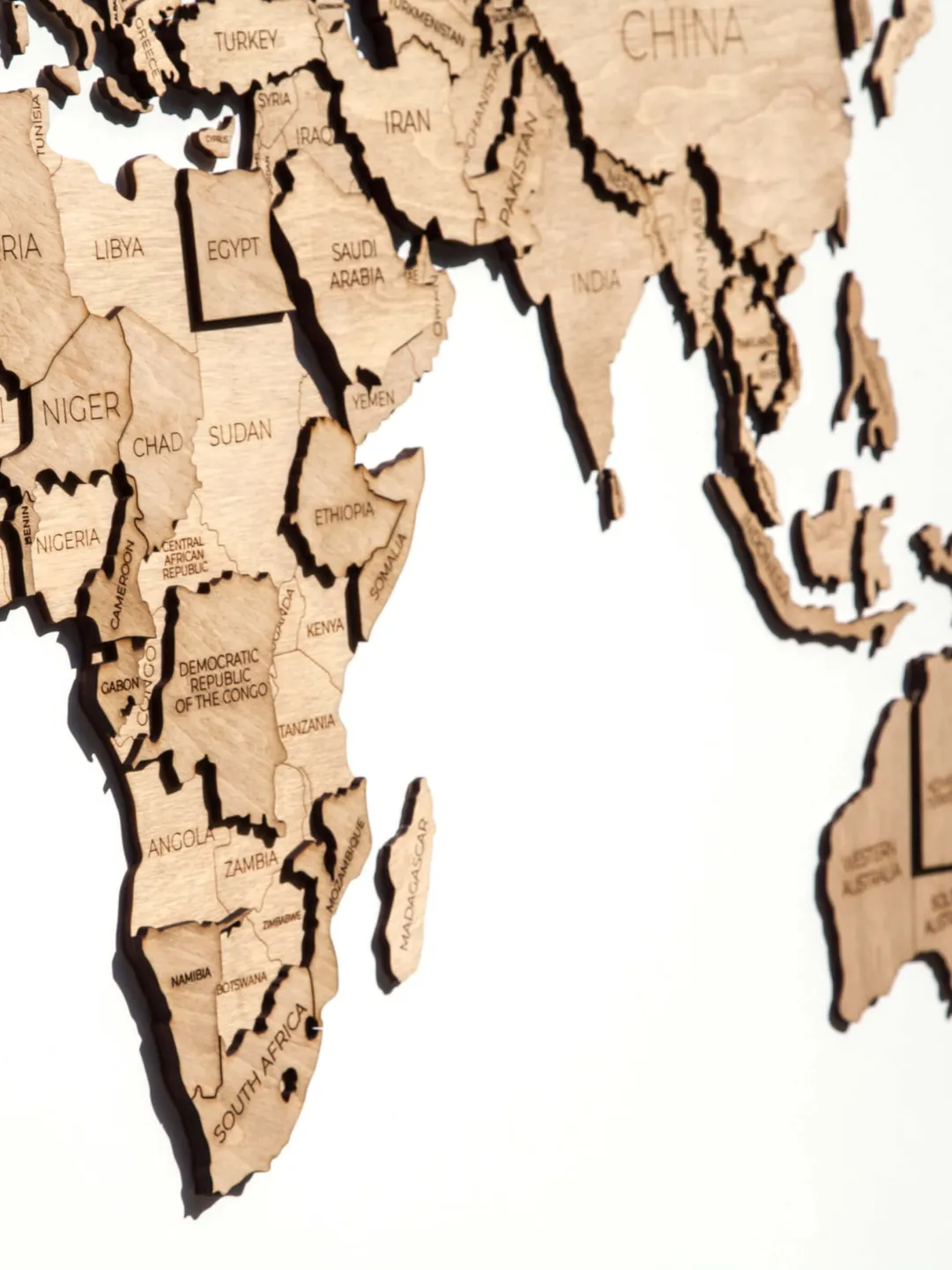 3D Wooden World Map Wall Decor Rustic Wall Art Wooden Map Travel Push Pin Map Wood Wall Art Boyfriend Gift Anniversary Gift For Husband