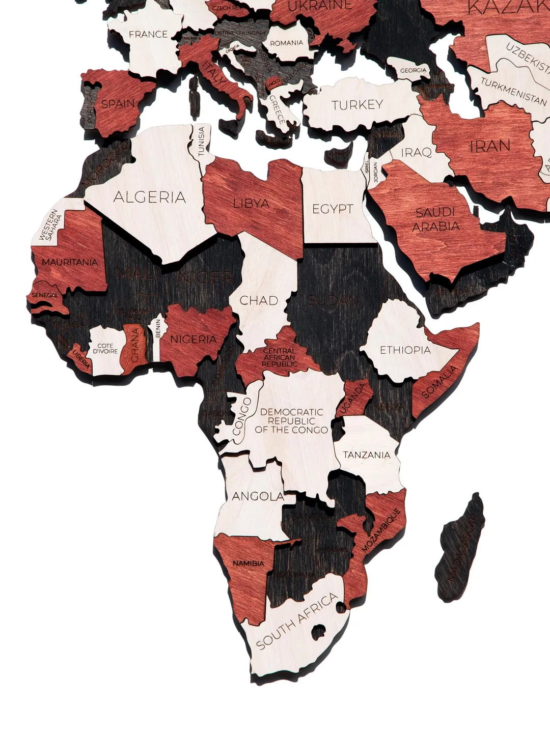 Wood world map wall art personalised world travel map wooden map of world push pin world map wall decal wood anniversary gift for him