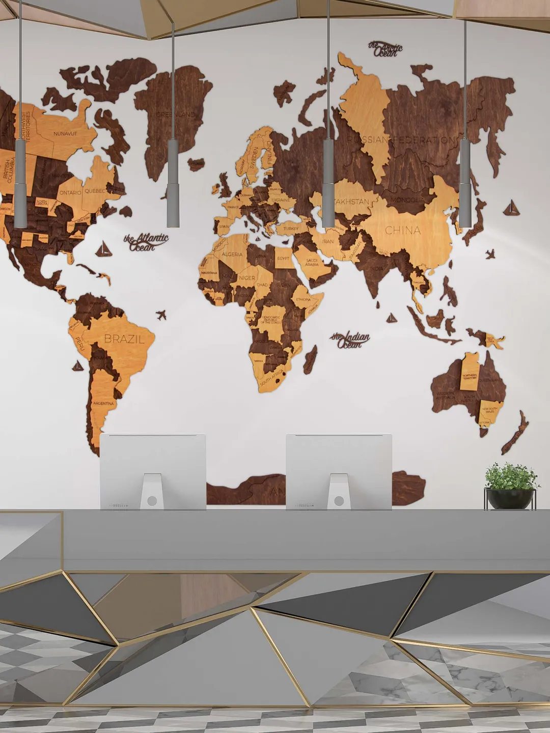 3D World Map Home Decor Wall Art Anniversary Gift For Husband Travel  Family Gift Boyfriend Gift Wedding Gift Wall Decor Art Engagement Gift