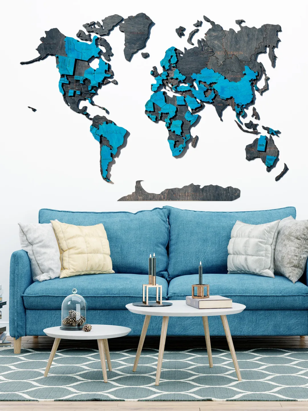 wood world map wall art large mosaic wood wall art wood art wall hanging wood panel wall art wood map decor anniversary gift for husband