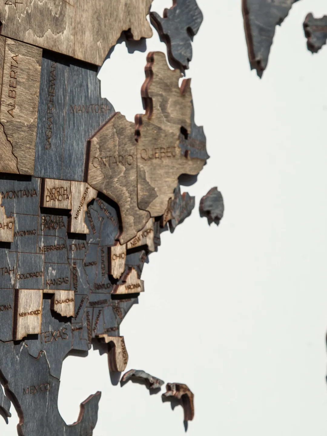 3D Multilayered World Map Push Pin World Map Travel Map World Map Wall Art Wooden Map of The World Fathers Day Gift From Daughter Son