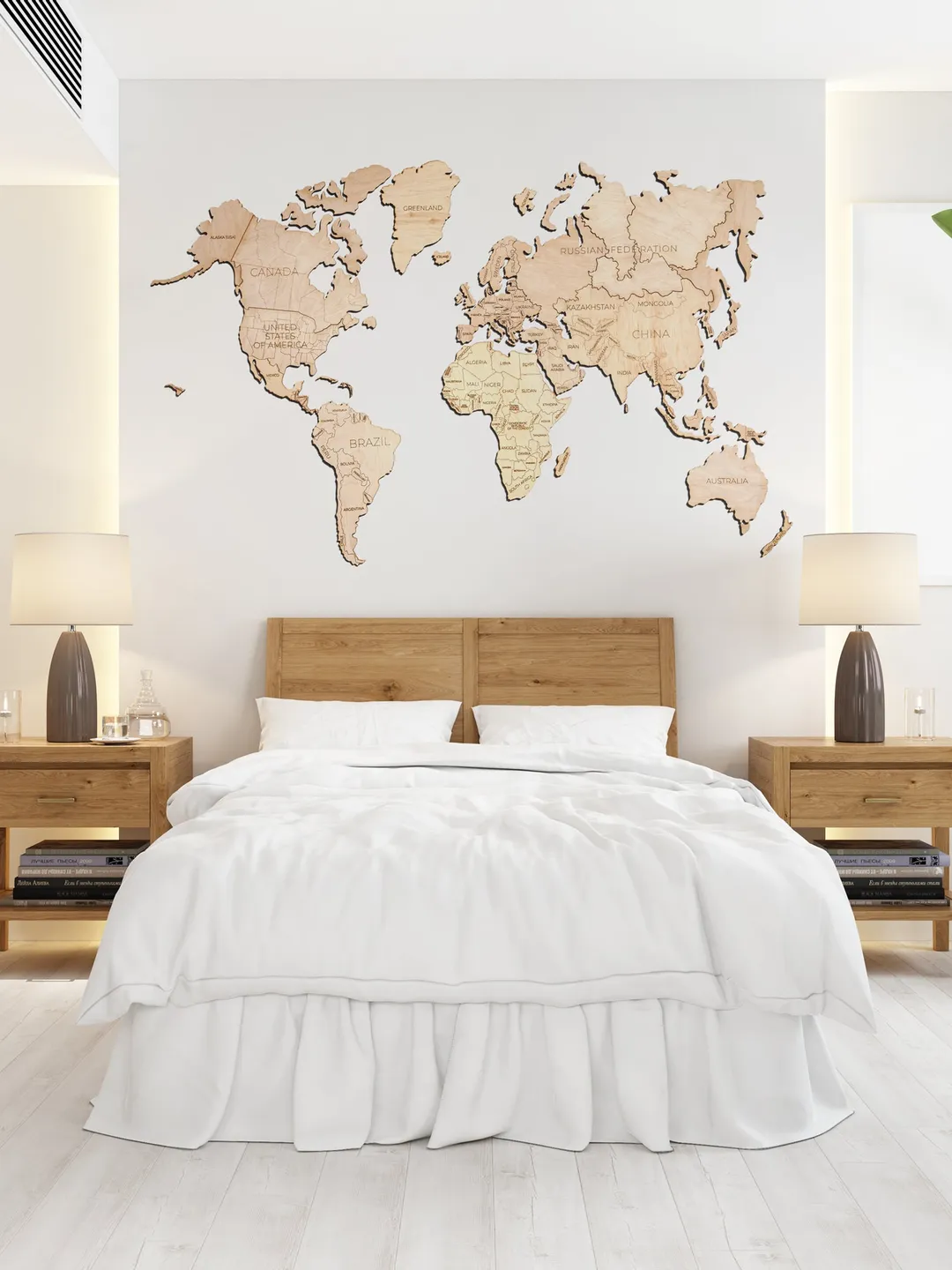 World Wall Map Anniversary Gift World Map Wooden Home Wood Wall Art Kids 5th Anniversary Gift Husband Home Decor Wooden World map Art