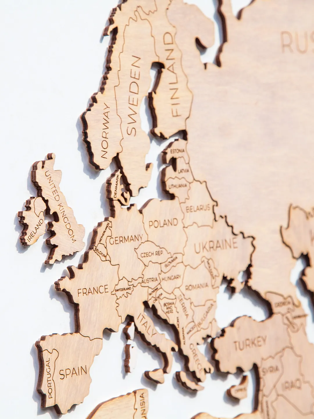 5th Anniversary Gift For Husband 3D Wooden World Map by Enjoy The Wood Rustic Home Decor Rustic Wall Art Decor Wooden Large Wall Art