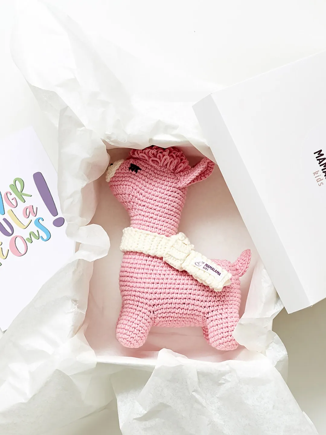 Cute newborn gift toy Pregnancy congratulations gift idea for new baby girl welcome shower gender reveal party Sweet baby pink decor