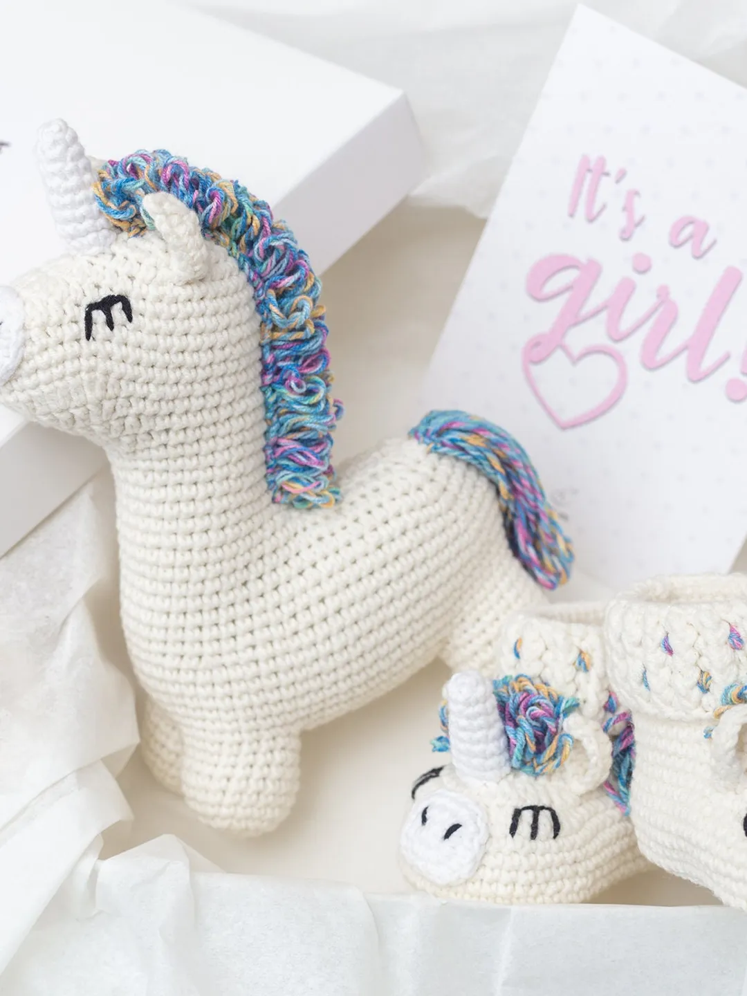 Unicorn girl birthday baby shower gift box Unicorn baby girl nursery decor Pregnancy congratulations baby basket