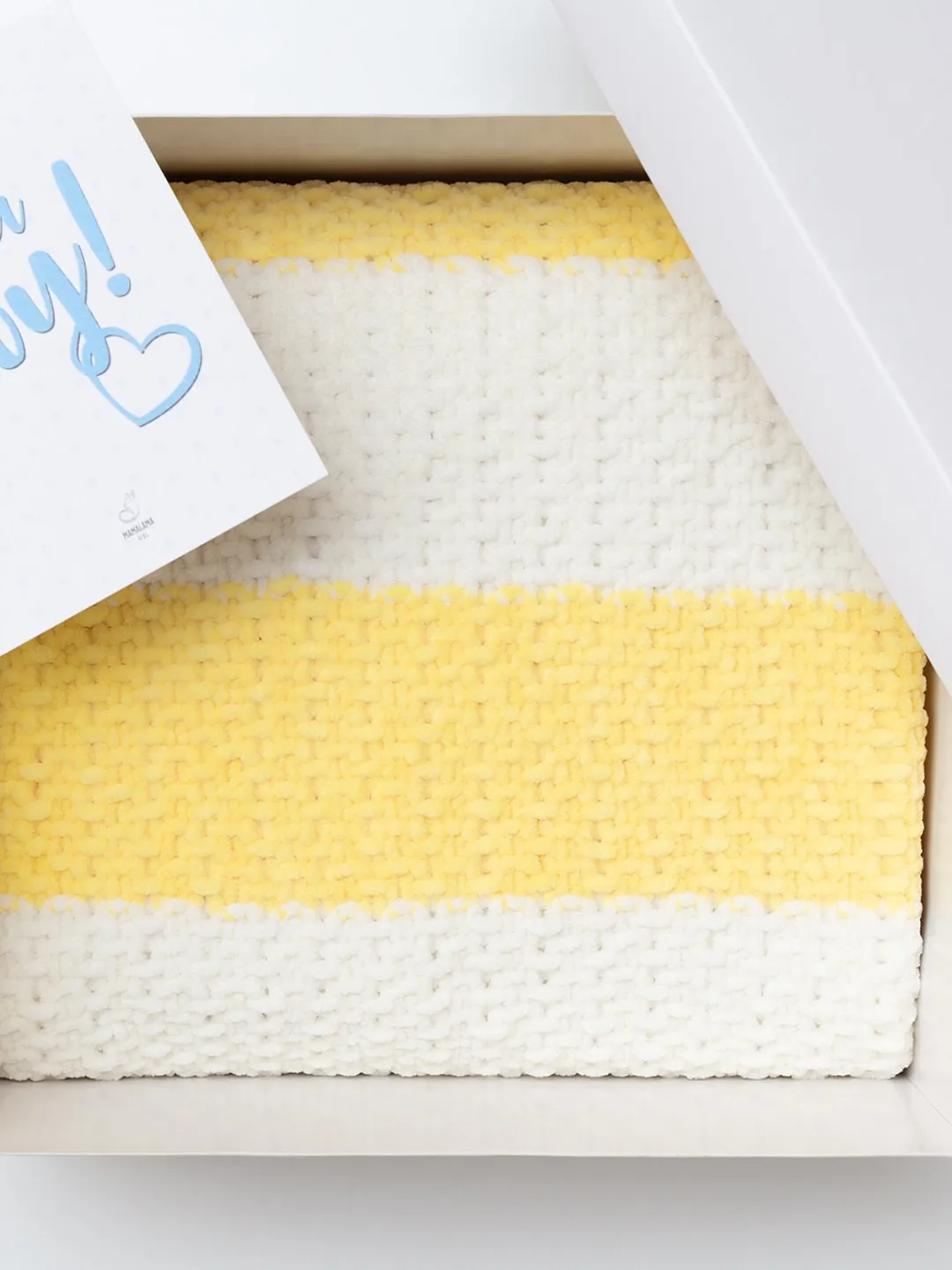 Soon to be mom gift for baby boy It's a boy expecting present basket for new mom Newborn boy coming home wrap yellow striped blanket