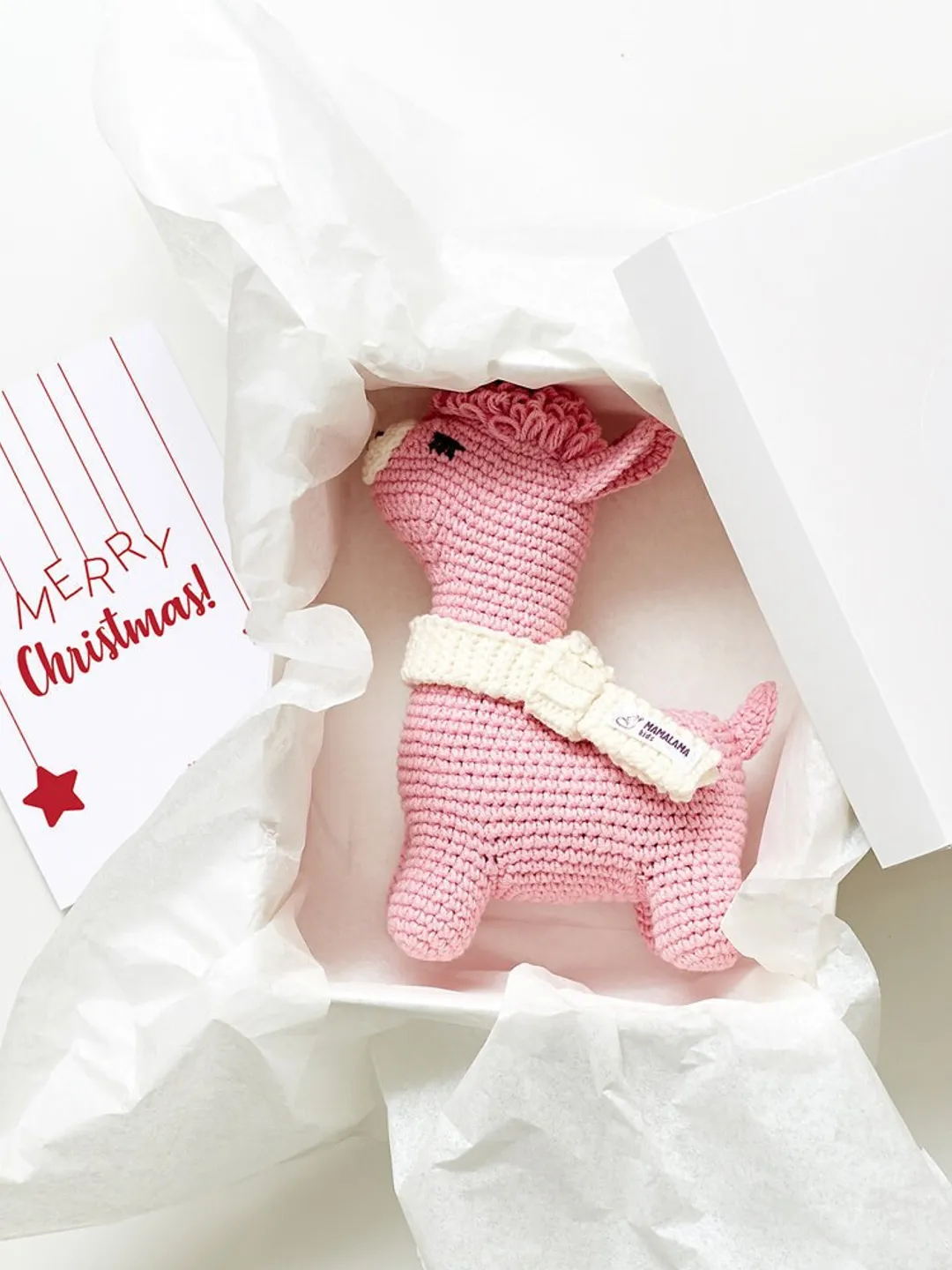 Christmas baby crochet toy amigurumi llama decor gift Sweet alpaca plush baby toy Christmas present for boyfriend girlfriend mom dad friend