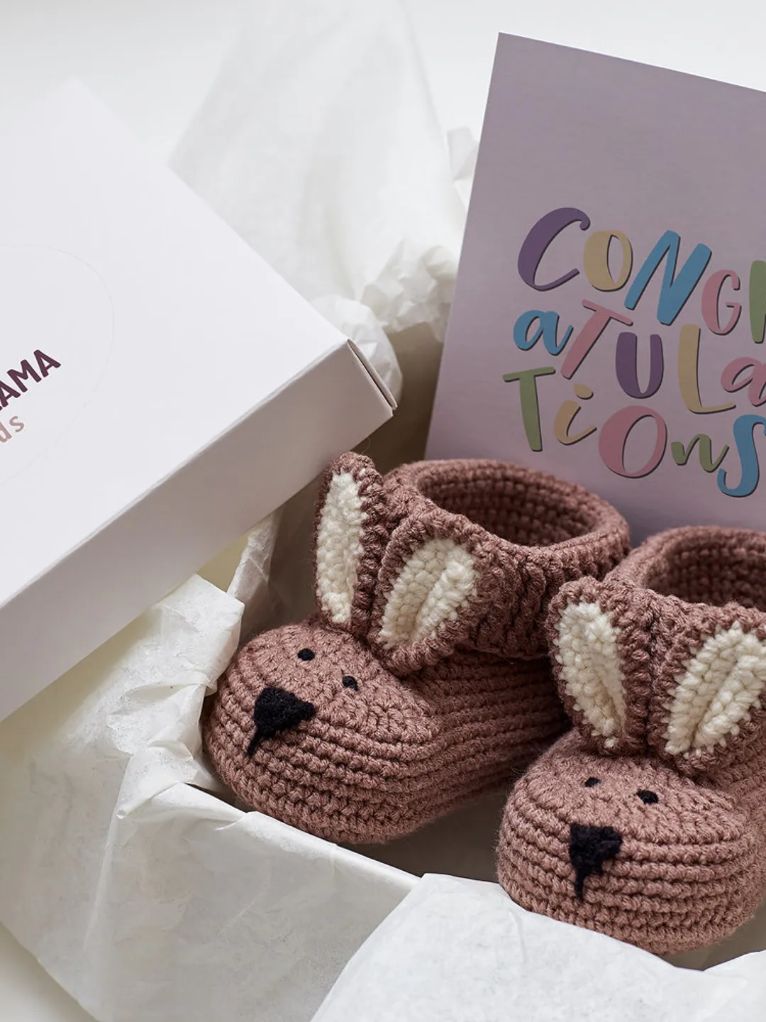 Pregnancy gift booties Sweet neutral baby bunny shower gender reveal basket Mom to be expecting parent new baby welcome set