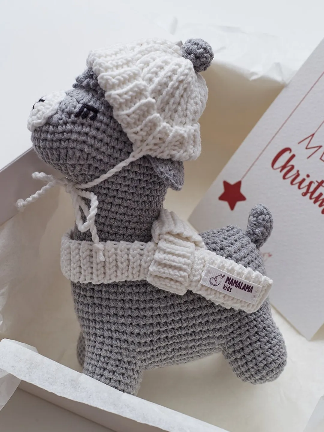 Christmas baby llama alpaca crochet gift Cute Christmas baby pregnancy box Friend mom dad granny present idea basket nursery decor