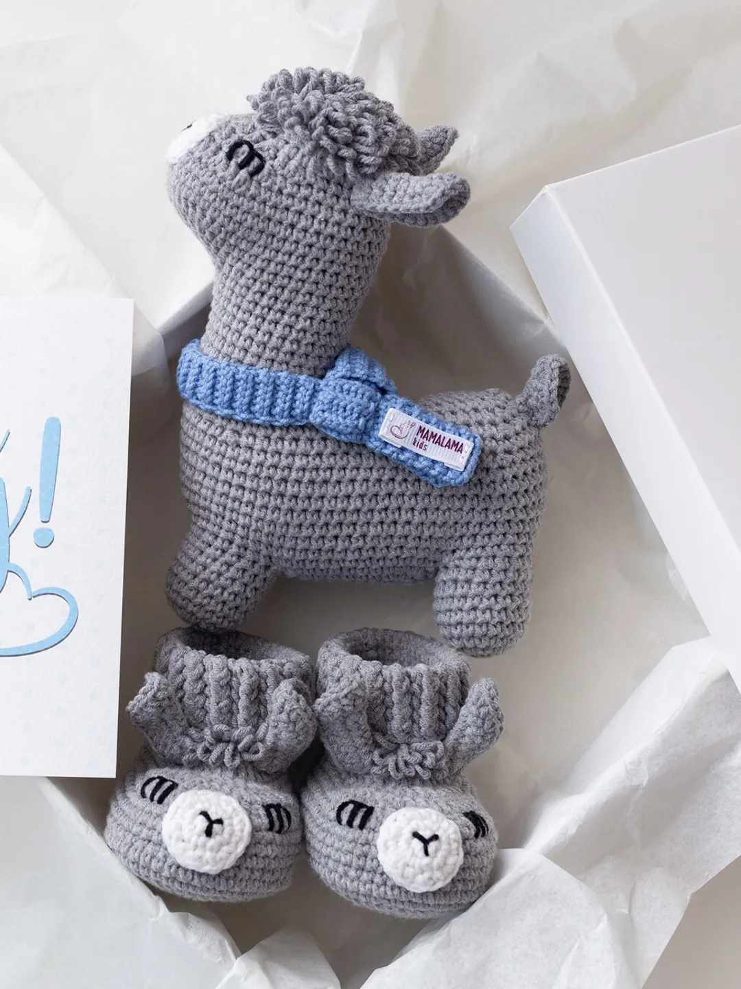 Its a boy Baby blessing gift reveal party shower idea sprinkle cute set New auntie uncle grandparents set Crochet pregnancy corporate basket