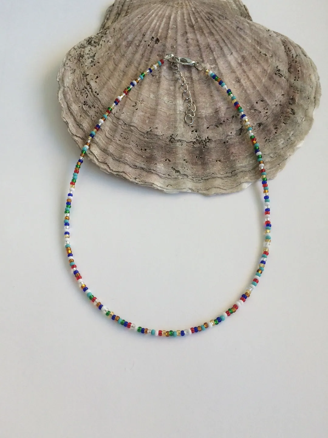 Beaded multicolored choker Seed bead choker Multicolor necklace Choker made of beads Choker necklace Beaded choker Trendy necklaces