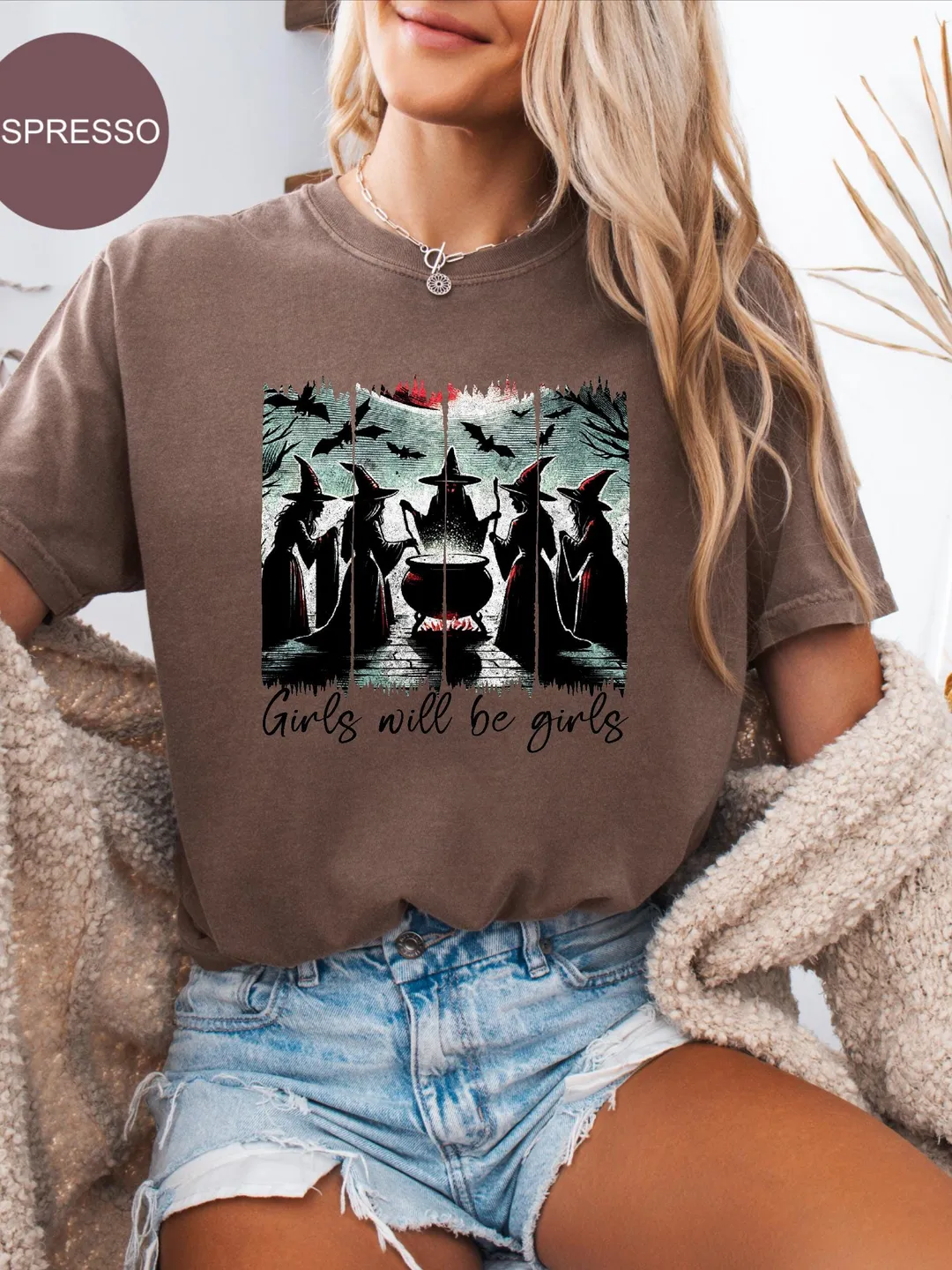 Comfort Colors Feminist Halloween Shirt: Witch Girls Tee