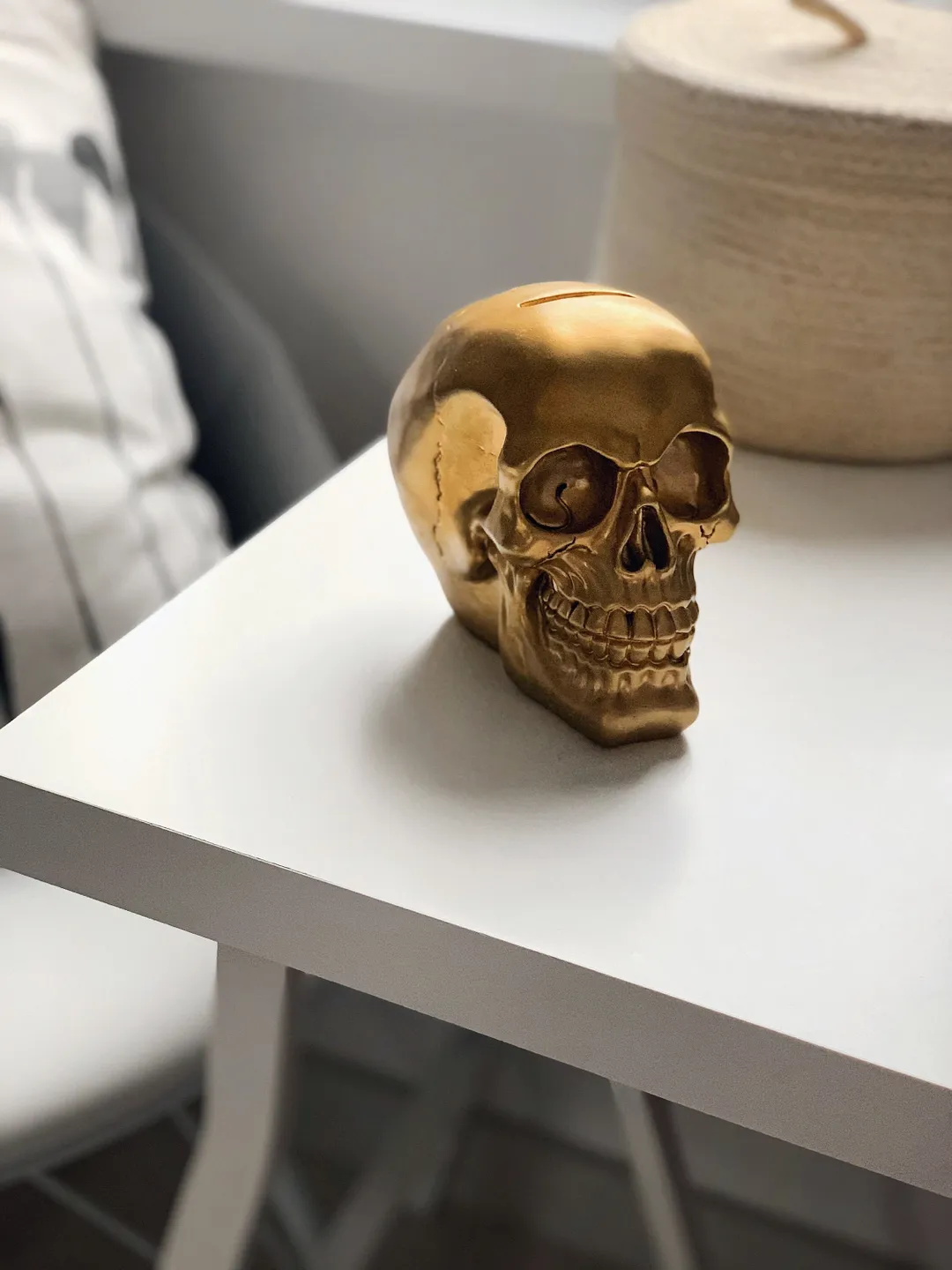 Skull Piggy bank Gold Money box skull Steampunk decor skull decor Replica skull art home decor human gothic skull decor halloween decor