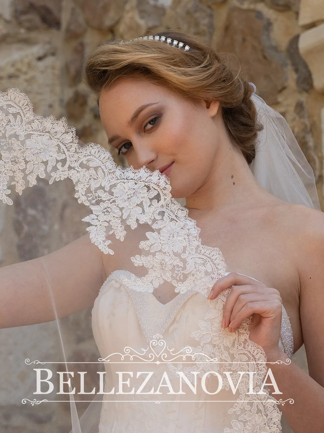 Veil lace trim / Cathedral Wedding Veil Lace / Chapel Lace Wedding Veil / Long Veil / Single Tier Veil / lace wedding veil| / Veils 30026