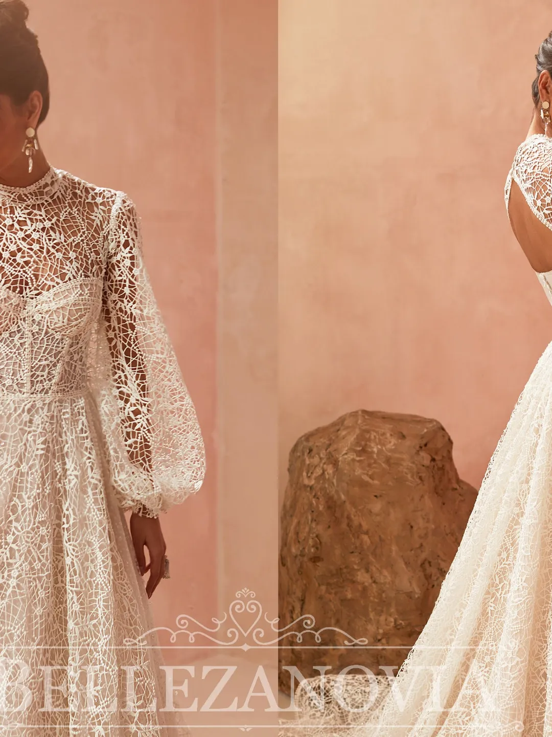 Sleeve Lace Wedding Dress, Long Sleeve Wedding Gown, Boho Bridal Gown, Boho Wedding, Ivory lace wedding dress sleeves, Rustic Bridal Gown