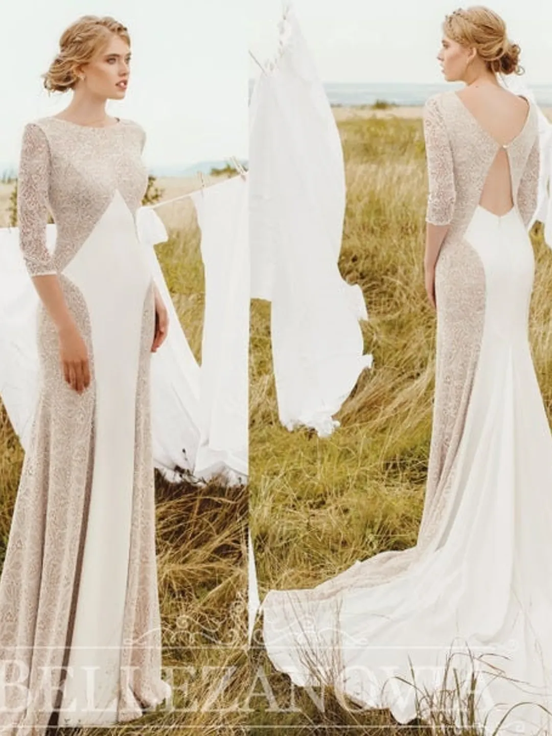 Boho wedding dress sleeve, Sleeve wedding gown, Rustic wedding dress, long sleeve wedding dress, Wedding dress simple, Plus size bridal gown