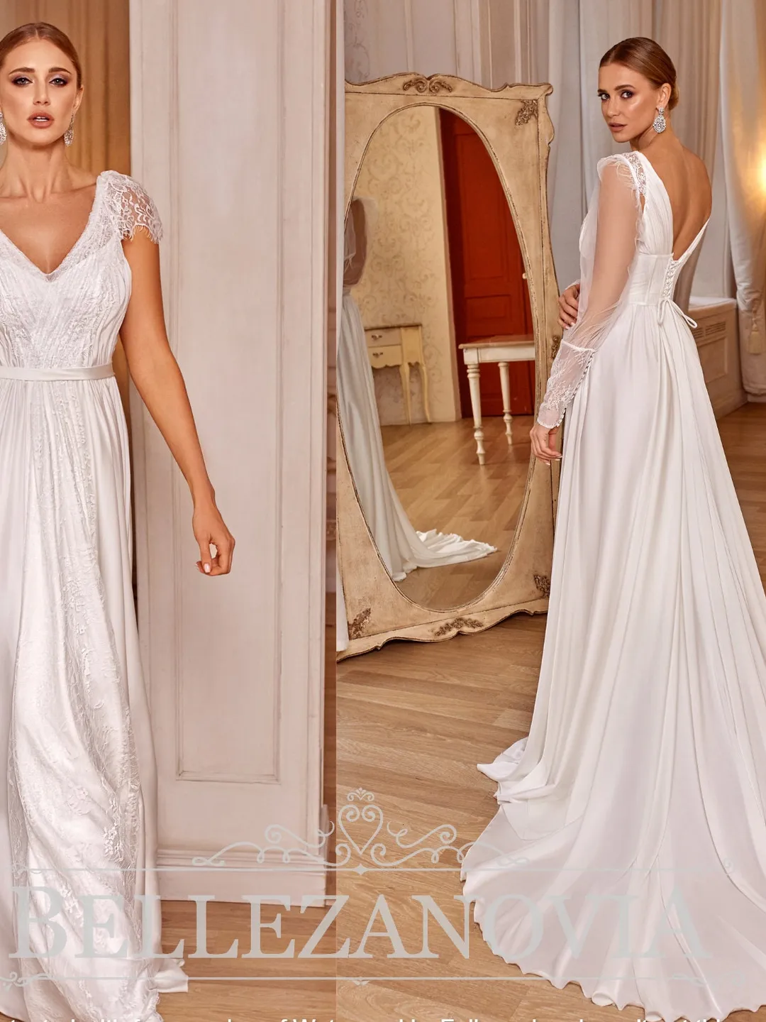 white pleated classic strapless sleeveless a line maxi dress V-Neck A-line Sleeveless Tulle Lace Wedding Dress with slit – Babyonlines