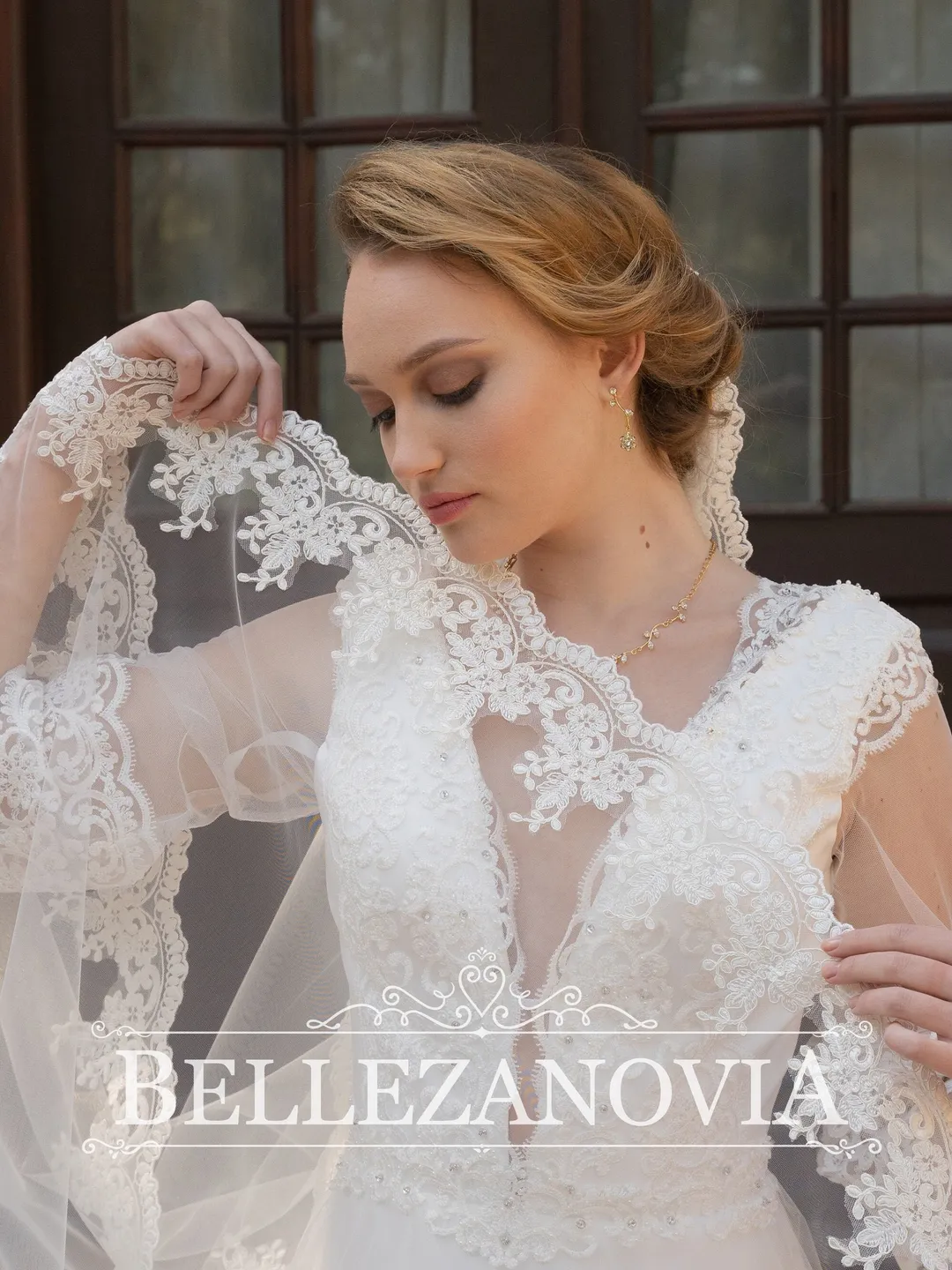 Cathedral bridal veil, Veil floral lace, Wedding Veil Lace Trim Cathedral Veil Ivory Lace Chapel Length Veil Ivory Bridal Veils -900158