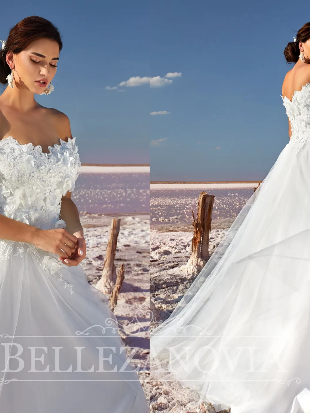 beach wedding dress fabric Elegant Strap V Neck Backless Ivory Tulle Beach Wedding Dress WD309 US16 / Custom Color