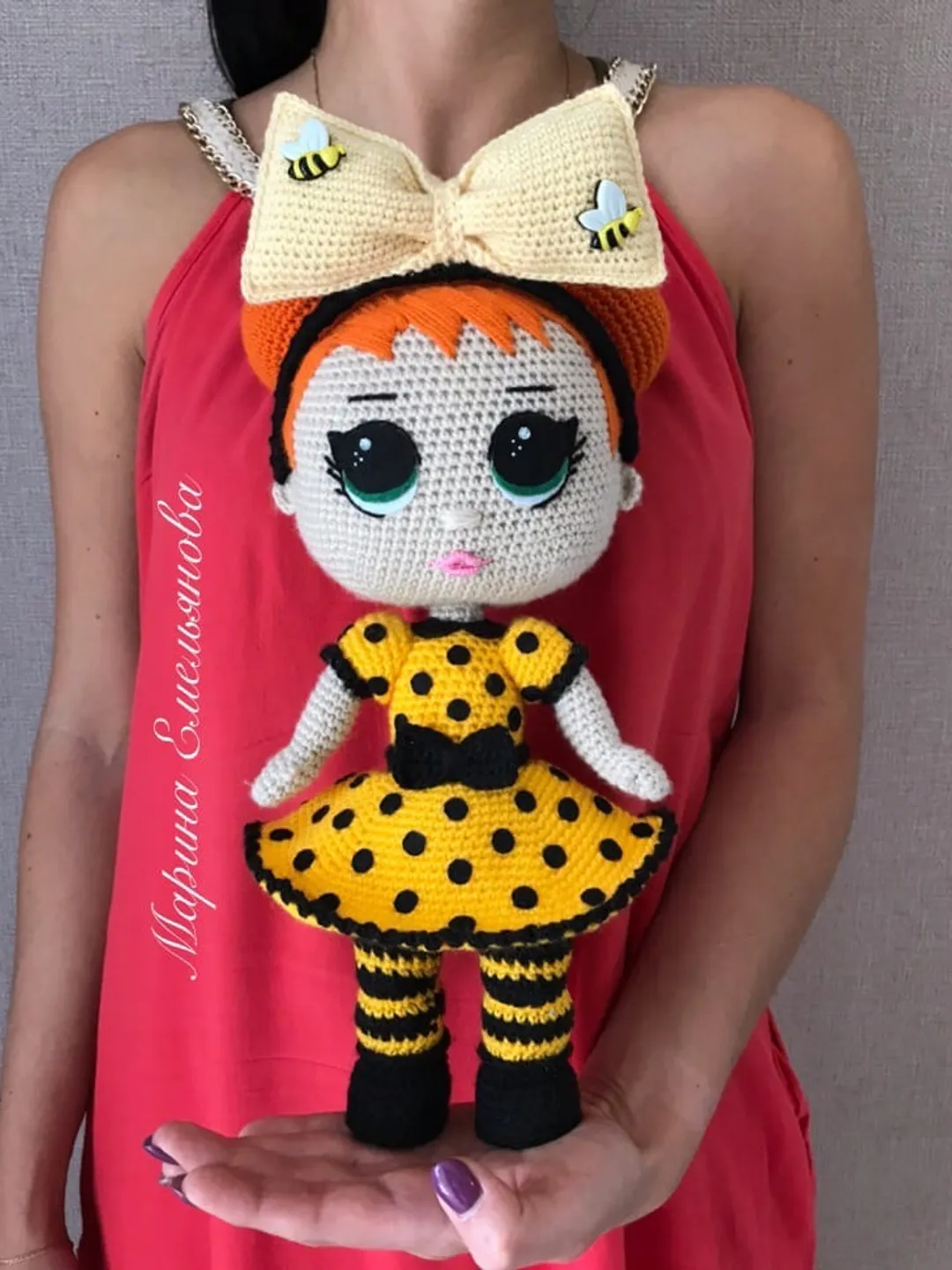 Digital Download - PDF. Crochet pattern Bee doll. DIY amigurumi toy tutorial