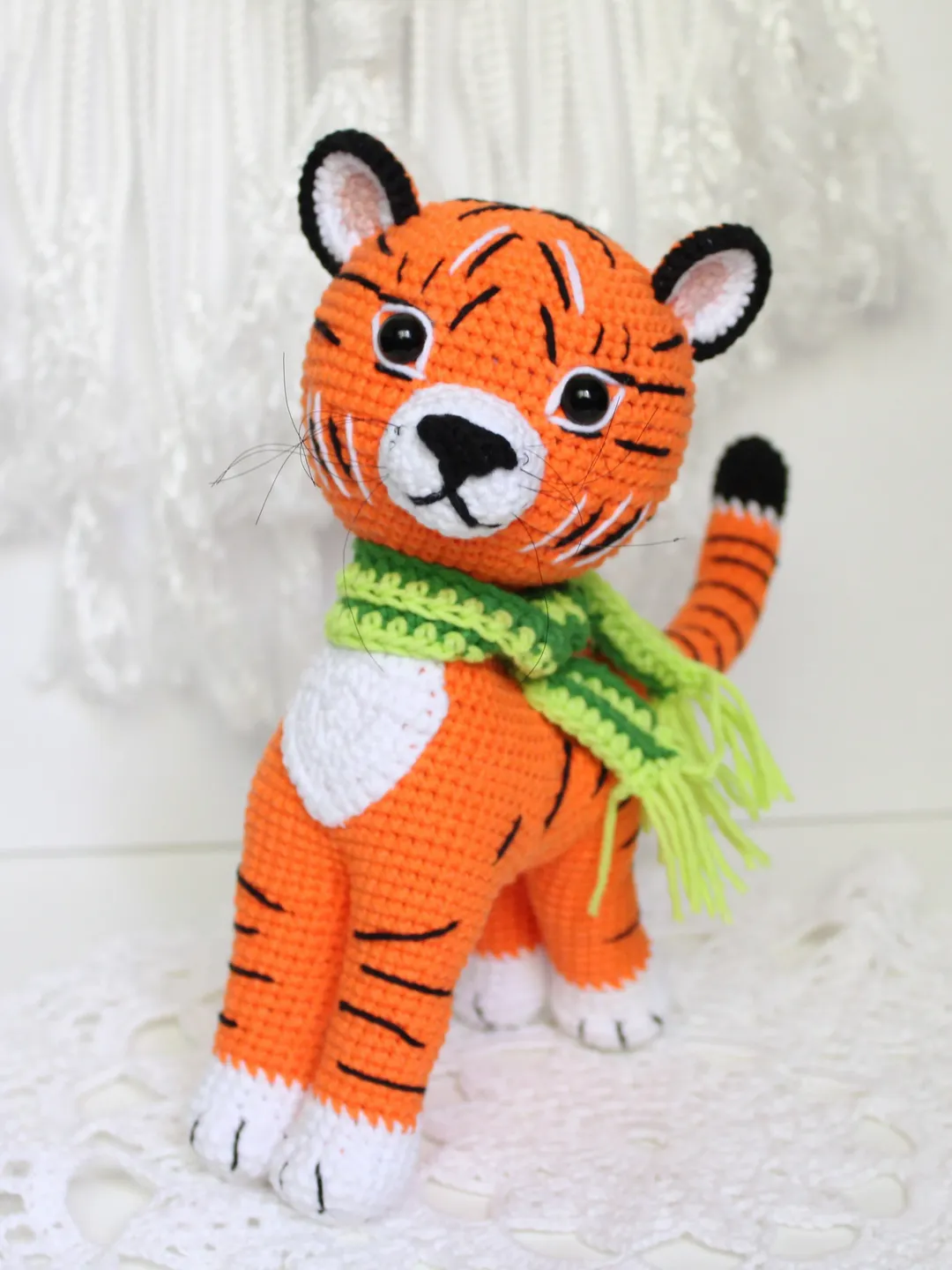 Crochet tiger pattern PDF in English Amigurumi tiger toy