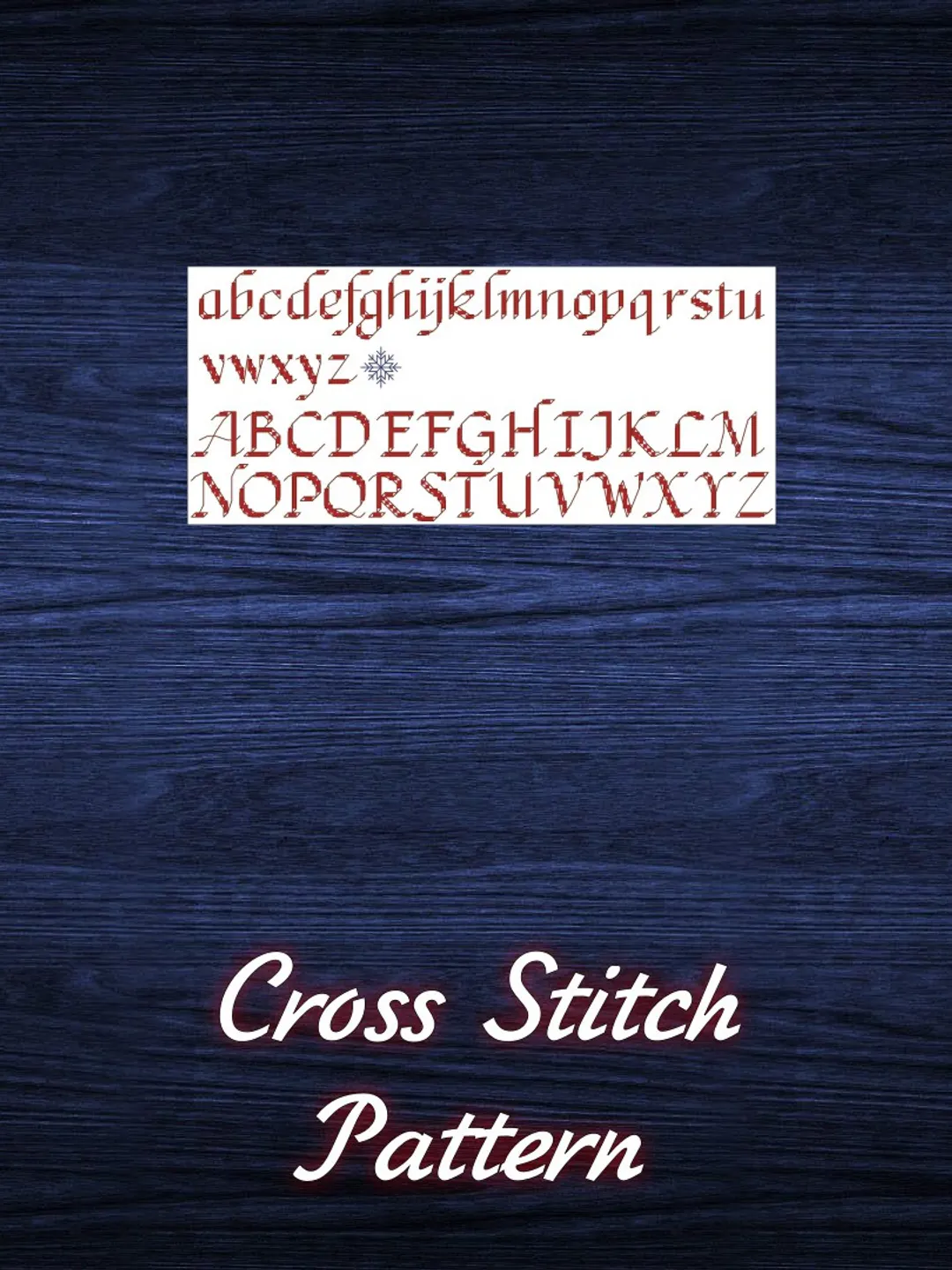 Vintage Cross Stitch Pattern Alphabet Counted Digital Download PDF