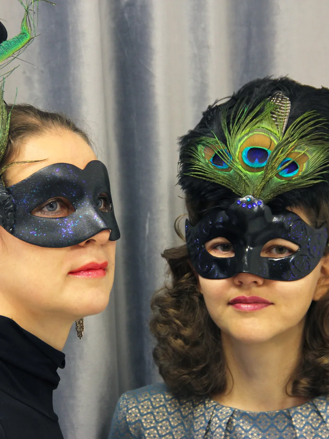Masque Vénitien Paon Queen Avec Paillettes - Pour Yeux, Vert, Pour Fêtes Et Mascarades