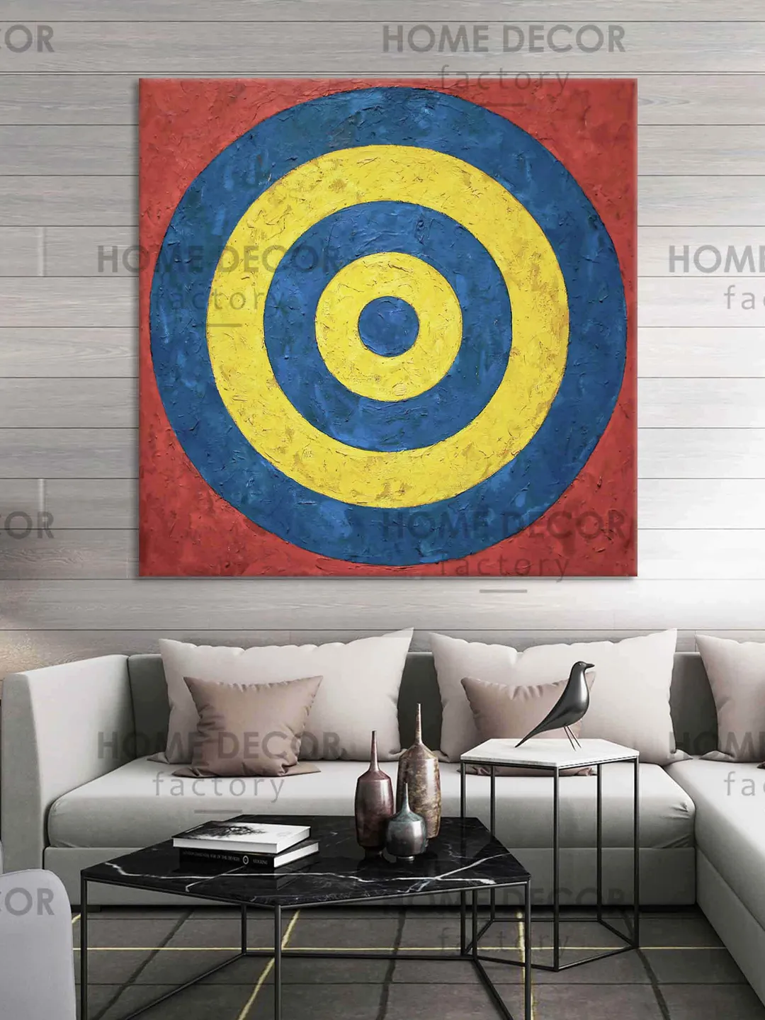 Jasper Johns Target with four faces, Vintage Exhibition Poster, Exhibition Poster, Color Stripes Decor, Pop-Art Canvas, Pop art,Reproduction