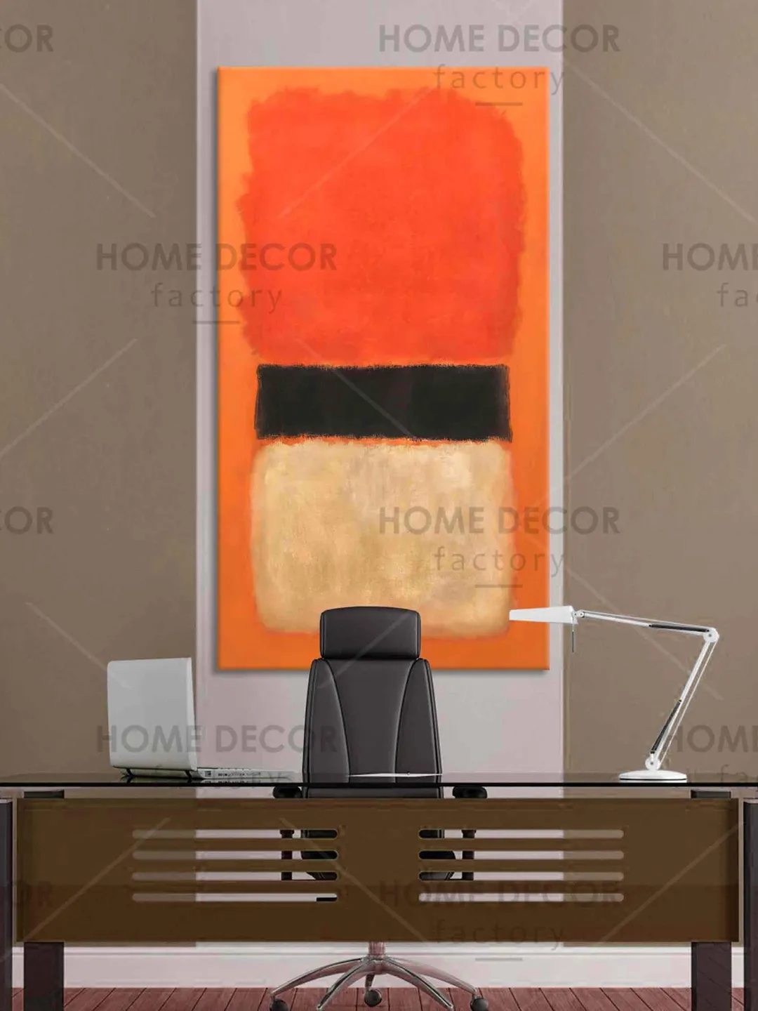 Mark Rothko Orange Gold Black canvas print Abstract painting Wall art Modern wall decor Modern painting Rothko poster Art Exhibition Poster