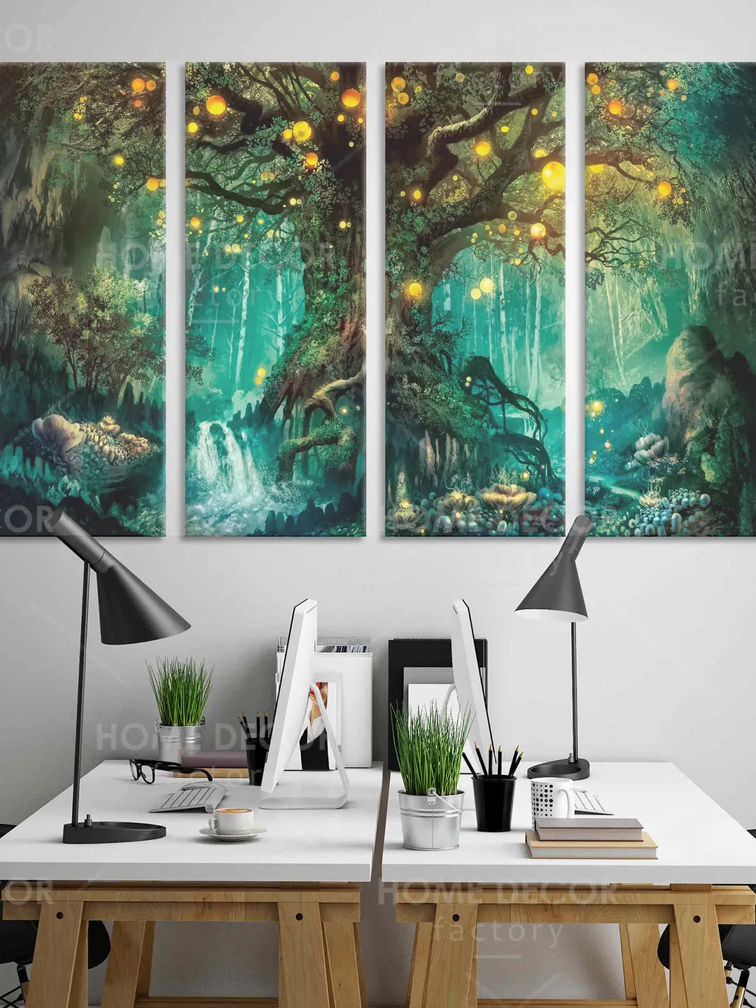 Tree of Life Magical forest canvas Fantasy forest wall art Canvas with ...