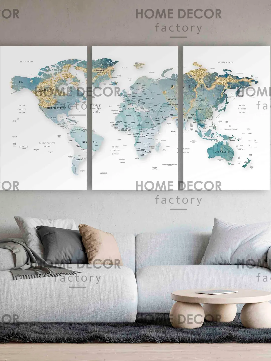 Watercolor world map canvas print, unique world map Wall Art, Nursery world map art, Personalized Travel Map, Nursery world map art