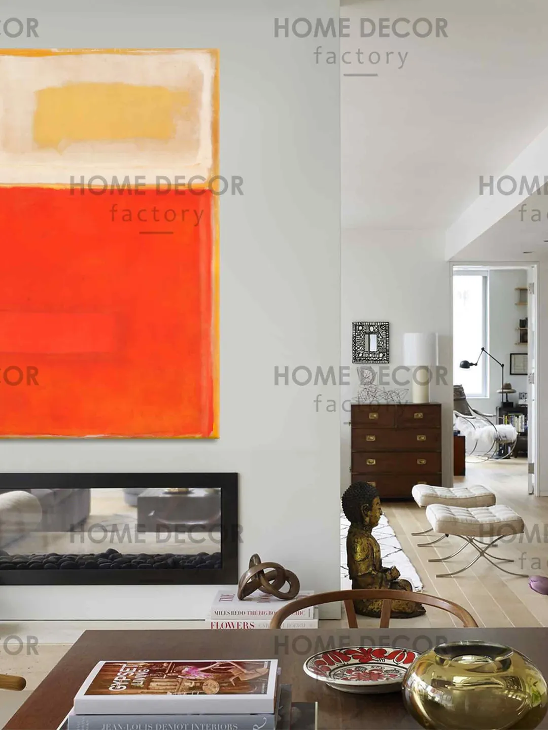 Mark Rothko #8 Orange Abstract wall art print Modern wall decor Contemporary Rothko reproduction Art Exhibition Poster Large Abstract Art