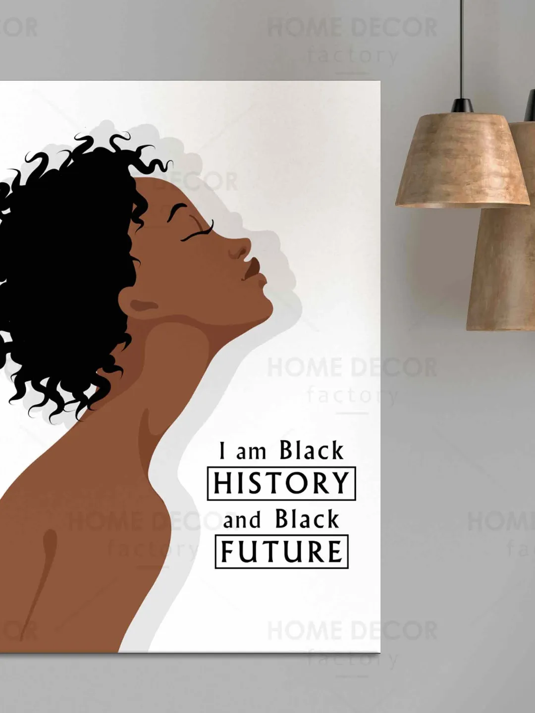 Afro Girl  I Am Black woman History Canvas Wall Art Black Girl Black poster Quote Feminism Poster African American Woman Portrait Poster