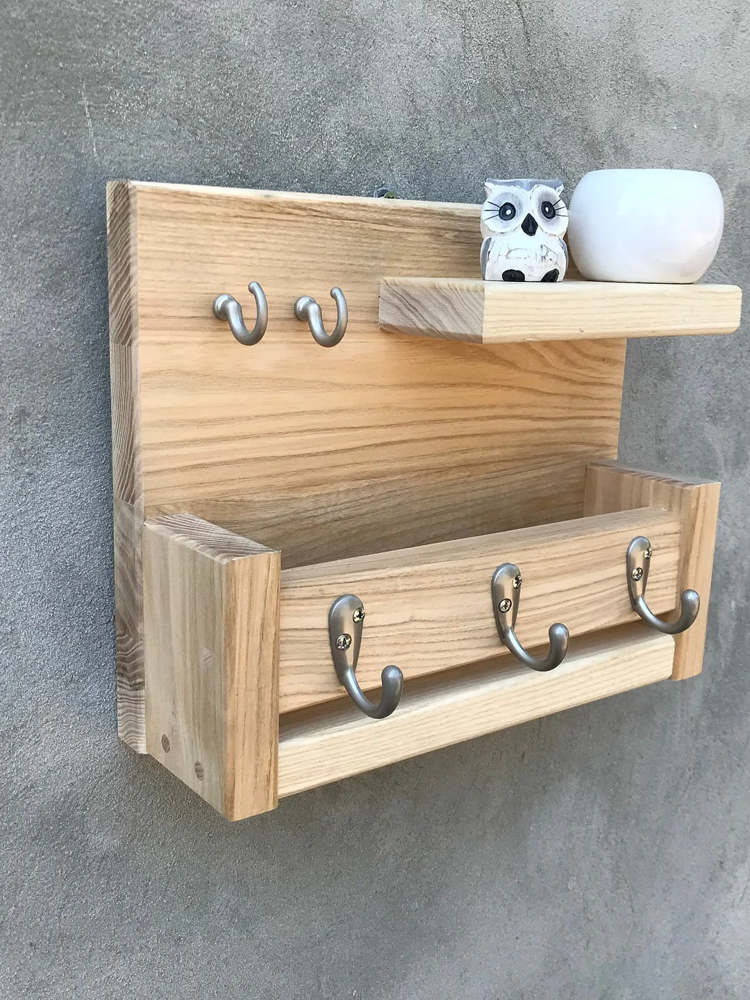 Mail Organizer Key Holder Farmhouse Decor Handmade wooden House warming Rustic organizer Rustic Shelving Timber Boards Reclaimed Rustic