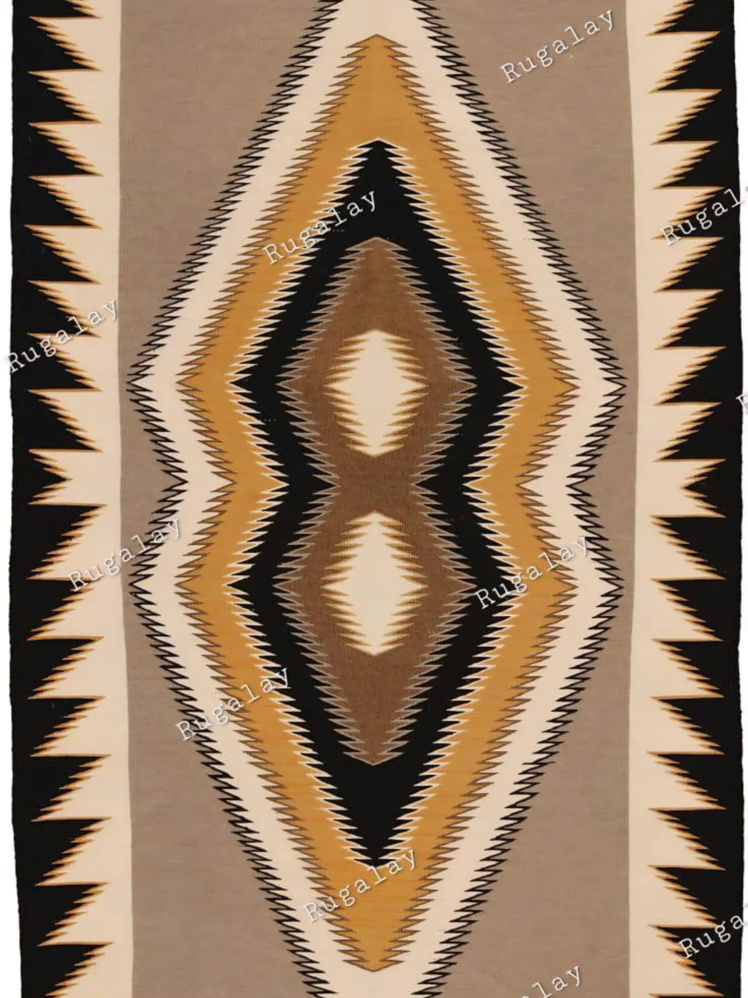 Native Tufted Rugs Hand-Woven Navajo Wool Rug Native American style Southwest Area Rug ...