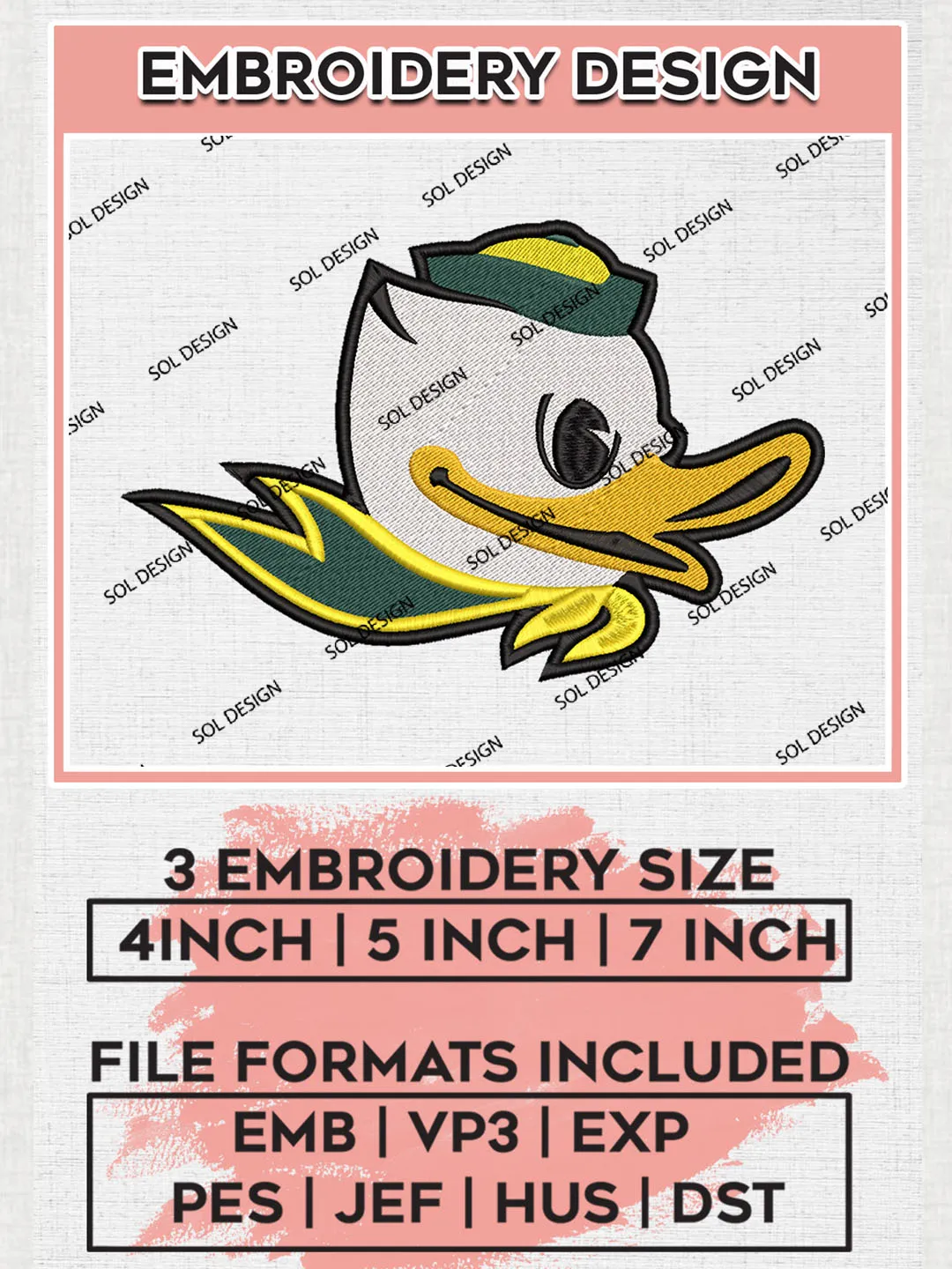 NCAA Oregon Ducks Round Logo Embroidery, NCAA Oregon Ducks Embroidery  Design files, NCAA Teams, NCAA Machine embroidery designs, Digital Download, image size:1080x1440
