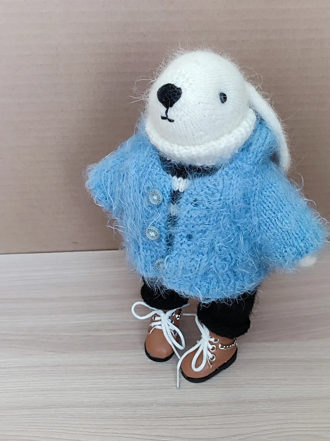 Bunny Rabbit soft toy 20 cm / Soft Plush Toy in Sweater, Hoodie, Pants and Booties