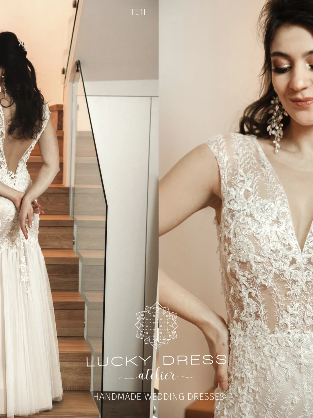 Mermaid wedding dress lace Sexy bridal gown floral Courthouse wedding dress winter Illusion wedding dress custom Backless wedding dress/Teti