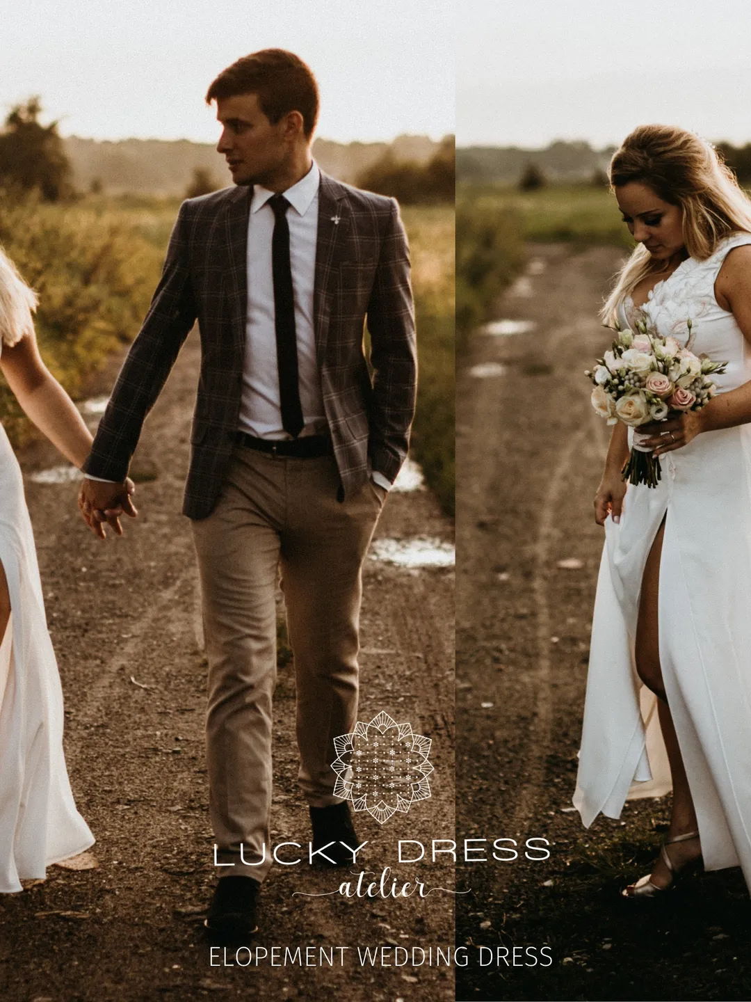 Elopement wedding dress Courthouse wedding dress plus size Gold wedding  dress flowy Sheath wedding dress sexy Garden wedding dress / Magda