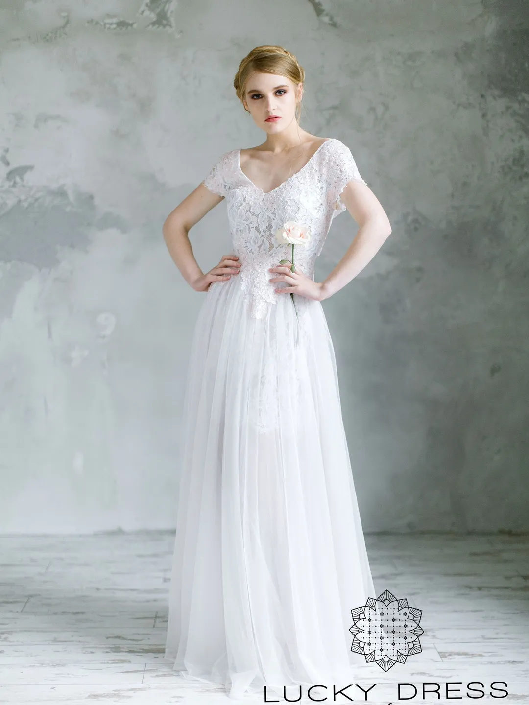 short flowy wedding dresses RIVER Short Wedding Dress main image 1