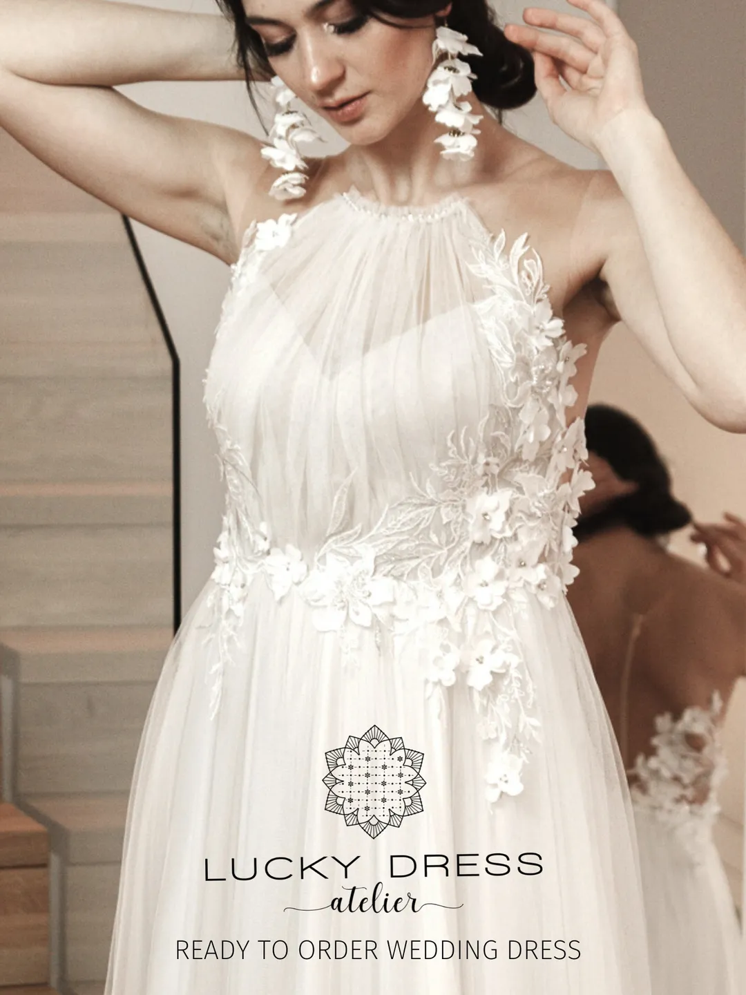 chinese dress ladies LaDivine C148W A Line Long Lace Wedding Dress – The Dress Outlet