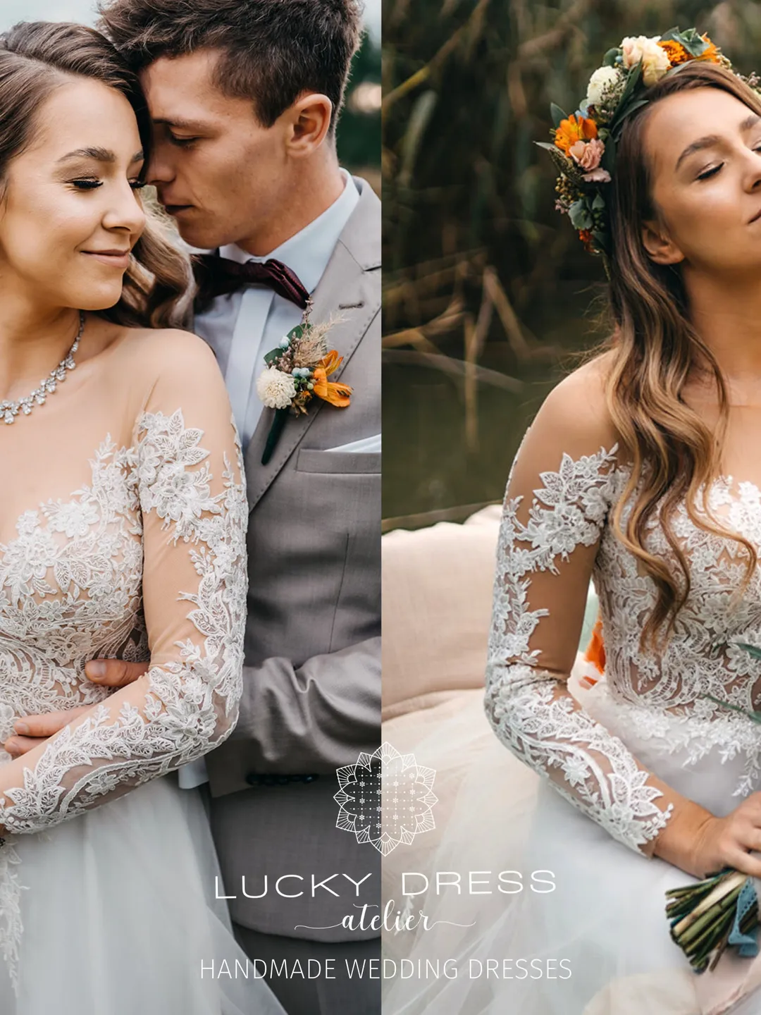 wedding dresses fishtail lace ORCELLA'S BRIDE|Spaghetti Strap Lace Backless Long Fishtail Wedding Dr main image 1