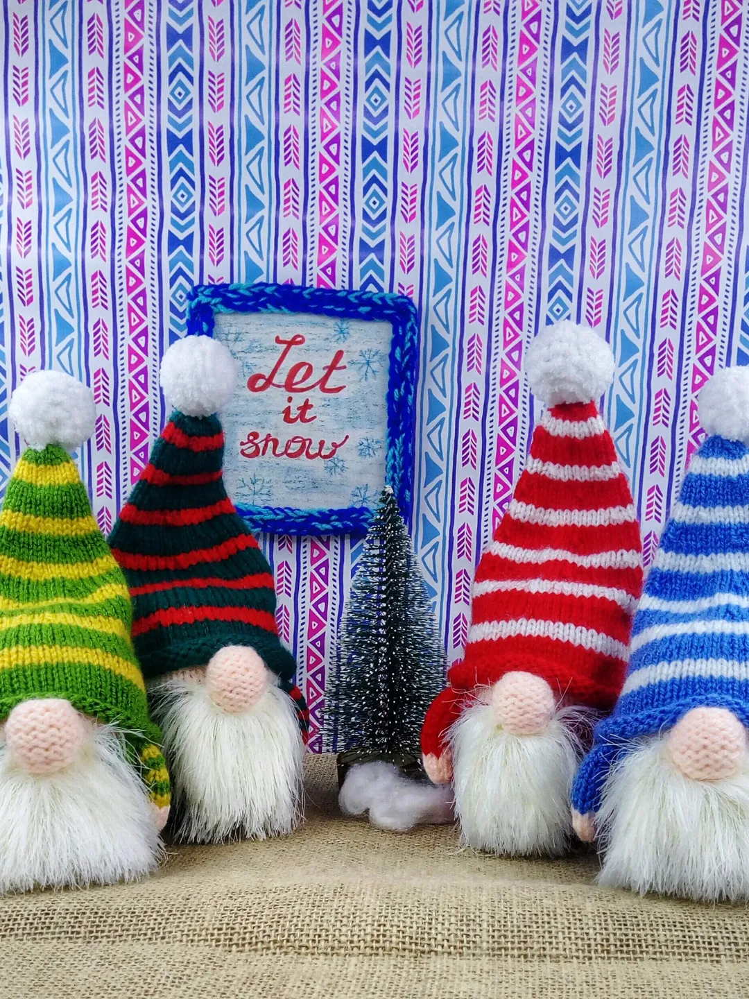 Knitted gnome, winter gnome toy, interior gnome, Saint Patrick's day gift