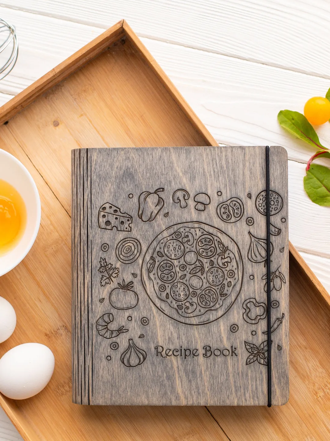 Personalized Recipe Book Gift For Mom For Bride Cookbook Recipe Journal  Mother Day Uniqua Gift Cookbook Wooden Cover Notebook