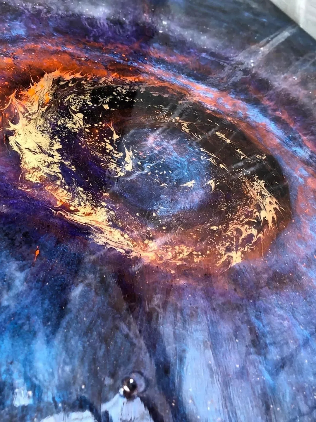 Epoxy Resin  square small Table for, livingroom , bedroom, gift