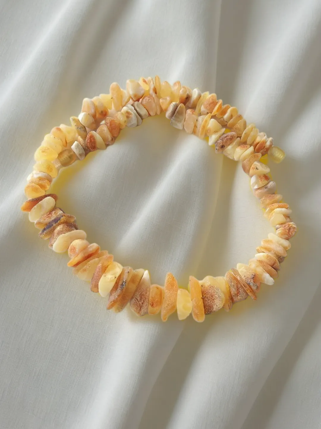 Healing Amber Necklace Raw rough Stone Beaded Jewelry Milky white Baltic Amber Pain relief, Thyroid therapy for adults